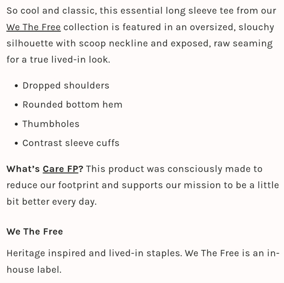 FREE PEOPLE COLBY LONG SLEEVE TEE - Picture 2 of 9